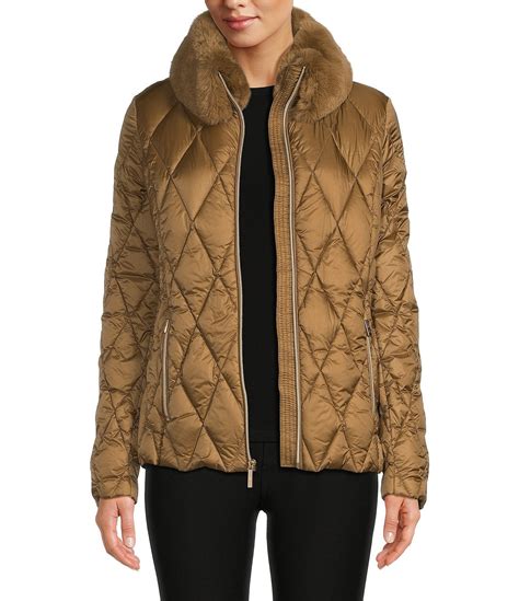 michael kors quilted nylon down coat|Michael Kors hartford jacket.